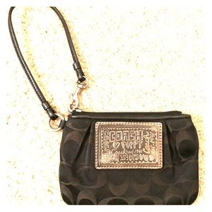 Black coach wristlet